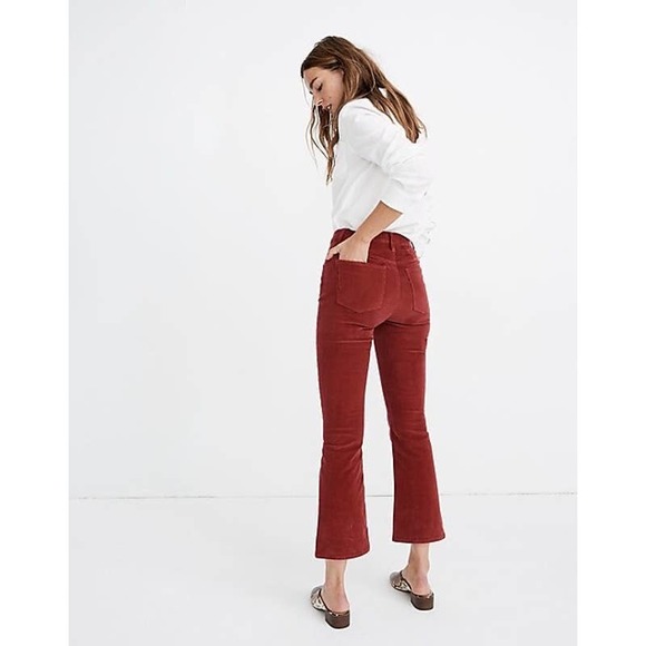 MADEWELL Pants Womens 27 Rust Cali Demi Boot Jeans Corduroy Button Front Edition - Picture 2 of 16